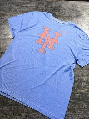 Nike New York Mets Fuse Large Logo Heathered T-Shirt